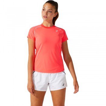 Фото Футболка спортивная COURT W PIPING SS (2042A157-702), Цвет - розовый, Спортивные футболки