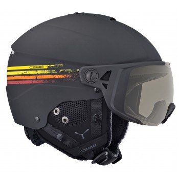 Фото Горнолыжный шлем Element Visor (ELEMENT VISOR-Black Racing Lines NXT), Цвет - черный, Шлемы