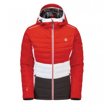 Фото Куртка горнолыжная Succeed Jacket (DWP465-2R1), Цвет - красный, белый, черный, Горнолыжные