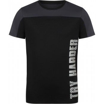 Фото Футболка спортивная Boys' running T-shirt (102311-BA), Цвет - черный, Футболки