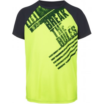 Фото Футболка спортивная Boys' running T-shirt (102318-AO), Цвет - серый, желтый, Футболки