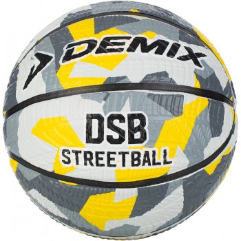 Фото Мяч баскетбольный серый BR-STREET-AO (BR-STREET-AO), Цвет - серый, желтый, Баскетбольные мячи
