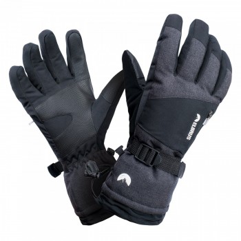 Фото Рукавички гірськолижні SIHHAR (SIHHAR-GREY MELANGE/BLACK), Колір - сірий, чорний, Гірськолижні рукавички