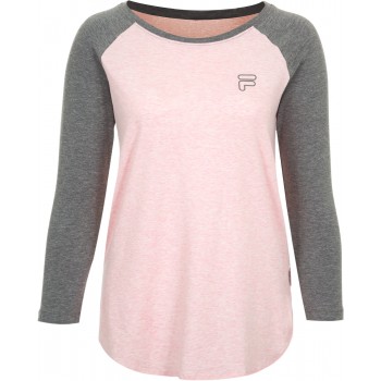 Фото Футболка Women's T-shirt (A19AFLTSW02-KA), Цвет - розовый, серый, Футболки с длинным рукавом