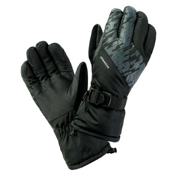 Фото Перчатки горнолыжные ELIME (ELIME-BLACK/GRAY PRINT), Цвет - черный, серый, Горнолыжные перчатки