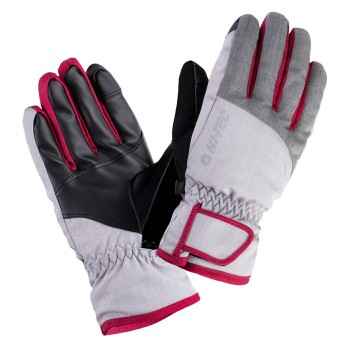 Фото Перчатки горнолыжные LADY HURI (LADY HURI-MC CHIP MEL/D SKY/SG), Цвет - серый, черный, красный, Горнолыжные перчатки