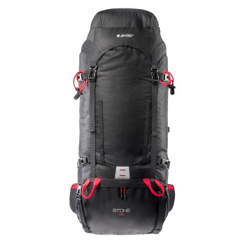 Фото Рюкзак туристический STONE 65 (STONE 65-BLACK/HIGH RISK RED), Цвет - черный, красный, Туристические рюкзаки