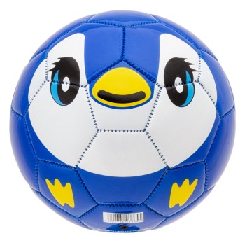 Фото Мяч футбольный ANIMAL BALL (ANIMAL BALL-BLUE/PENGUIN), Цвет - синий, белый, желтый, Футзальные мячи