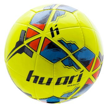 Фото Мяч MARCO (MARCO-FLUO YELLOW/BLACK/FLAME), Цвет - желтый, черный, оранжевый, белый, Футзальные мячи