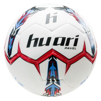Фото Мяч футбольный PAVEL (PAVEL-WHITE/BLACK/FIERY RED), Цвет - белый, черный, красный, Футзальные мячи