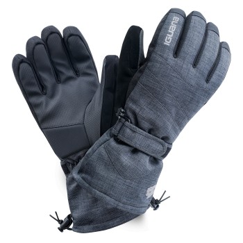 Фото Перчатки горнолыжные AXEL (AXEL-DARK GREY MELANGE/BLACK), Цвет - серый, черный, Горнолыжные перчатки