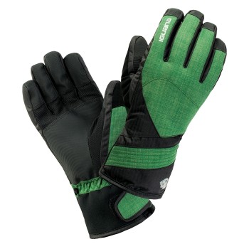 Фото Перчатки горнолыжные RICHER (RICHER-GREEN MELANGE/ANTHRACIT), Цвет - зеленый, черный, Горнолыжные перчатки