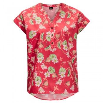Фото Блуза PARADISE SHIRT W (1403401-7828), Цвет - светло-красный, Туники и блузы
