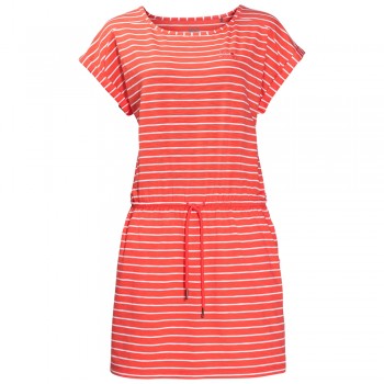 Фото Платье Travel Striped Dress (1504062-7777), Цвет - коралловый, Платья