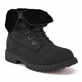 Фото Ботинки HIGH CUT ANKLE BOOT WITH FUR LINING (SW00101-019-CB001), Цвет - черный, Городские ботинки