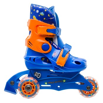 Фото Роликовые коньки SPACE SKATES BOY (SPACE SKATES BOY-BLU/SPAC PRIN), Цвет - синий, Спортивные товары