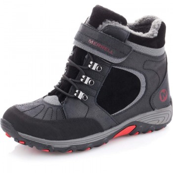 Фото Ботинки высокие MOAB QCK LACE NAT TM Kid's Boots (53655), Цвет - черный, красный, Ботинки