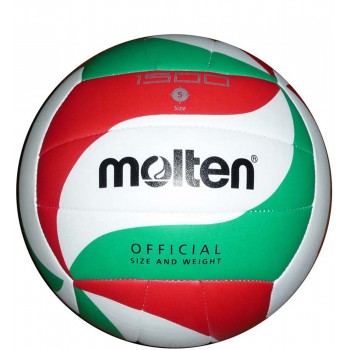 Фото Мяч волейбольный Molten (V5M1500), Цвет - белый, зеленый, красный, Волейбольные мячи