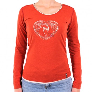 Фото Джемпер Anna Langarm T-Shirt (0854935), Цвет - бордовый, Джемперы