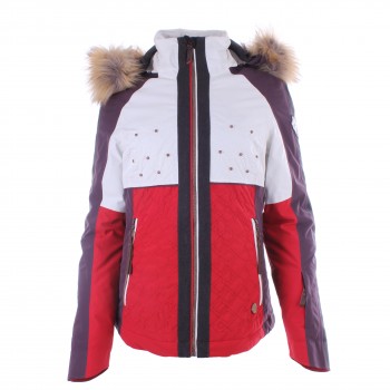 Фото Куртка горнолыжная Valene Schijacke (0978525), Цвет - красный, белый, пурпурный, Горнолыжные