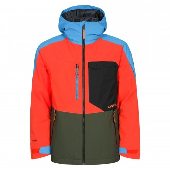 Фото Куртка для сноуборду PM EXILE JACKET (8P0042-2521), Колір - помаранчевий / блакитний, Гірськолижні сноубордичні