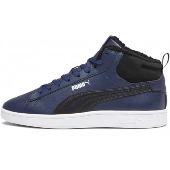 Фото Кеды Puma Smash 3.0 Mid (392335-04), Цвет - синий, черный, белый, Кеды