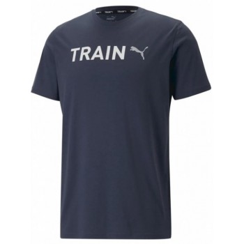 Фото Футболка спортивная Men s Graphic Tee Train Puma (523414-16), Цвет - синий, Спортивные футболки