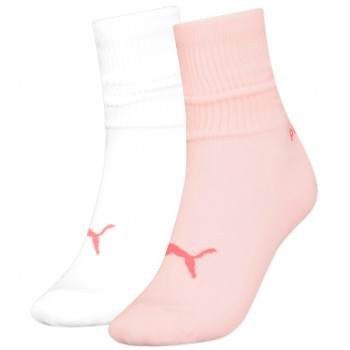 Фото Шкарпетки спортивні PUMA WOMEN SLOUCH CREW 2P (938174-04), Колір - рожевий, Шкарпетки