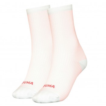 Фото Шкарпетки спортивні PUMA WOMEN CAT LOGO RIB SOCK 2P (938175-04), Колір - рожевий, Шкарпетки