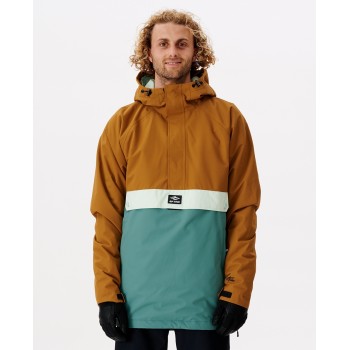 Фото Куртка для сноуборда PRIMATIVE JACKET (000MOU-146), Цвет - горчичный, бирюзовый, Горнолыжные куртки