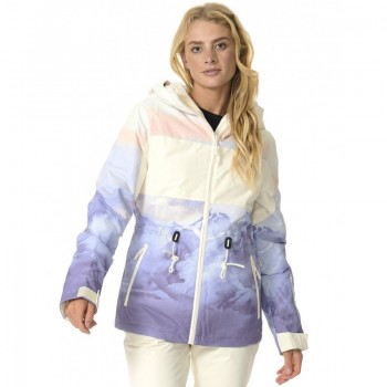 Фото Куртка для сноуборда RIDER BETTY JACKET 10K/10K (000WOU-4227), Цвет - белый, голубой, Горнолыжные