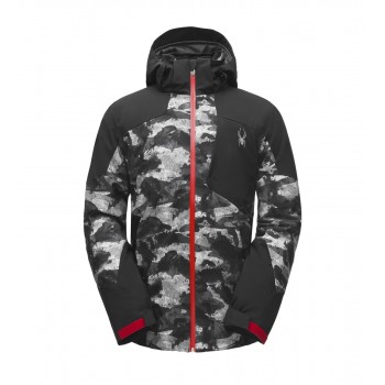 Фото Куртка горнолыжная CHAMBERS (181732-026), Цвет - черный, серый, белый, красный, Горнолыжные сноубордные
