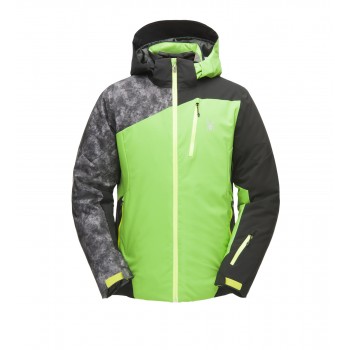 Фото Куртка горнолыжная COPPER (181736-321), Цвет - зеленый, черный, серый, Горнолыжные сноубордные
