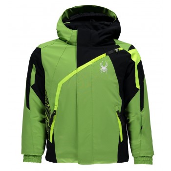 Фото Куртка горнолыжная Mini Challenger (231108-321), Цвет - зеленый, черный, желто-зеленый, Горнолыжные сноубордные