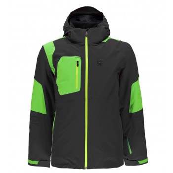 Фото Куртка горнолыжная Cordin (783262-019), Цвет - черный, зеленый, желто-зеленый, Горнолыжные сноубордные