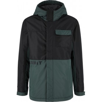 Фото Куртка для сноуборда зеленая 111970-UB (111970-UB), Цвет - зеленый, черный, Горнолыжные куртки